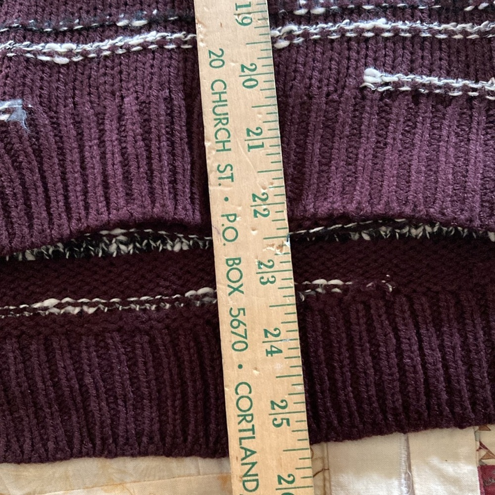 Calvin Klein Jeans Co. women’s med. striped sweater plum gray black new - Picture 7 of 8